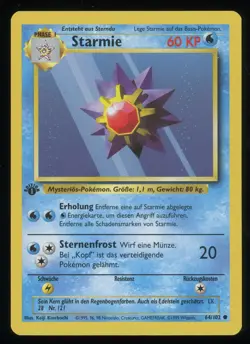 STARMIE (German) Pokemon Base Set - 1st Edition 64/102 - NM - Image 1