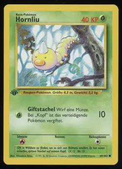 WEEDLE (German) Pokemon Base Set - 1st Edition 69/102 - NM - Image 1