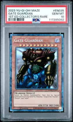 Yugioh - Gate Guardian MAZE-EN035 1st Edition Collector's Rare PSA 10 GEM MINT - Image 1