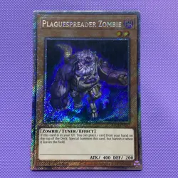 Plaguespreader Zombie Yugioh RA03-EN207 Platinum Secret Rare 1st Ed - NM - Image 1