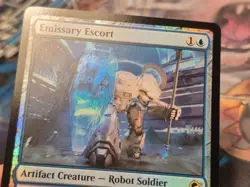 P 0399 Emissary Escort FOIL Edge of Eternities Rare MTG Card EOE ALT ART Robot - Image 2