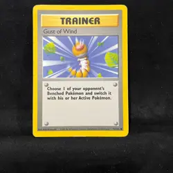 Pokemon Trainer Card Gust Off Wind Base Set Shadowless 93/102 - Image 1