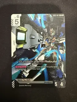 GUNDAM TCG CARD GAME GUNDAM AERIAL REBUILD GD01-067 LR HOLO FOIL ENGLISH NEWTYPE - Image 1