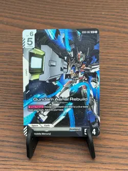 GUNDAM TCG CARD GAME GUNDAM AERIAL REBUILD GD01-067 LR HOLO FOIL ENGLISH NEWTYPE - Image 1