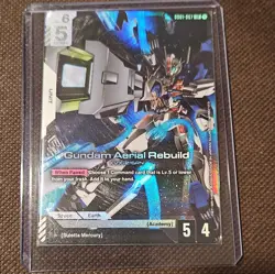 GUNDAM TCG CARD GAME GUNDAM AERIAL REBUILD GD01-067 LR HOLO FOIL ENGLISH NEWTYPE - Image 1