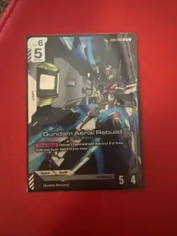 GUNDAM TCG CARD GAME GUNDAM AERIAL REBUILD GD01-067 LR HOLO FOIL ENGLISH NEWTYPE - Image 1