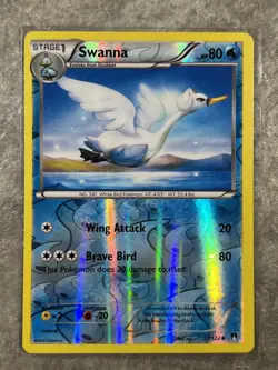 Swanna 37/122 Pokemon TCG XY Breakpoint Reverse Holo Card (Near Mint) - Image 1