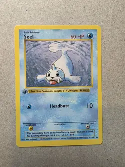 Pokemon Seel 41/102 1st Edition Shadowless Base Set Card Unplayed Near Mint - Image 1