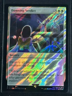 Magic MTG Final Fantasy Collector's Commander Surge Foil Damning Verdict SP FFX - Image 1