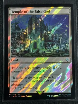 Magic MTG Final Fantasy Collector's Commander Surge Foil Temple of the False God - Image 1
