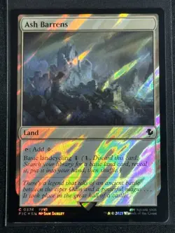 Magic MTG Final Fantasy Collector's Commander Surge Foil Ash Barrens SP FFX - Image 1