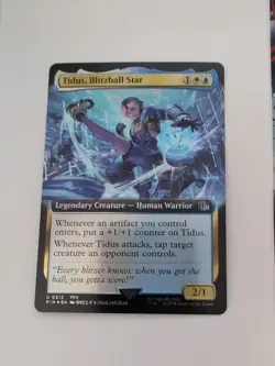 Magic the Gathering MTG Final Fantasy Tidus Blitzball Star Extended Art Foil - Image 1