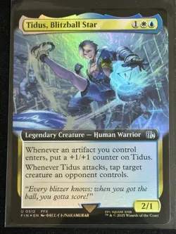 Magic the Gathering MTG Final Fantasy Tidus Blitzball Star Extended Art Foil - Image 1