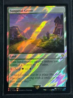 Magic MTG Final Fantasy Collector's Commander Surge Foil Sunpetal Grove SP FFX - Image 1