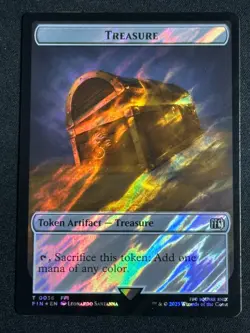 Magic MTG Final Fantasy Collector's Commander Surge Foil Treasure Clue SP FFX - Image 1