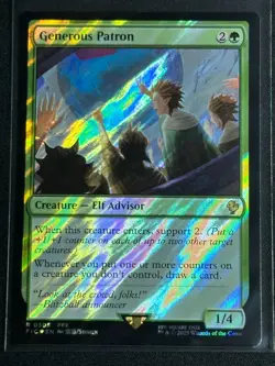Magic MTG Final Fantasy Collector's Commander Surge Foil Generous Patron SP FFX - Image 1