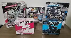 Bundle Pokemon Scarlet & Violet White Flare Black Bolt ETB, Binder co, poster co - Image 1