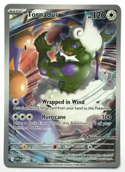 Tornadus 210 - Pokemon TCG - Pokemon Center Stamped -SVP Black Star Promo - M/NM - Image 1