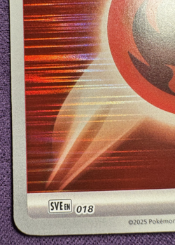 Pokemon BASIC FIRE ENERGY SVE 018 - Black Bolt/White Flare - Rev Holo - Image 4
