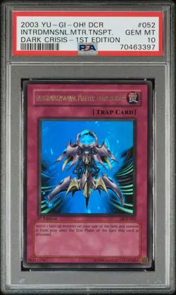 YUGIOH PSA 10 Interdimensional Matter Transporter DCR-052 Ultra Rare 1st Edition - Image 1