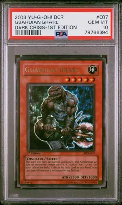 YUGIOH PSA 10 2003 Guardian Grarl DCR-007 Ultra Rare 1st Edition *6394 - Image 1