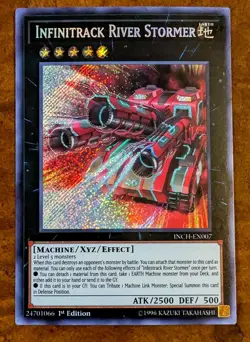 Yugioh Infinitrack River Stormer INCH-EN007 Secret Rare 1st Edition NM - Image 1
