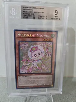Yugioh TCG, Mulcharmy Meowls SUDA-EN025 Supreme Darkness 1st Edition, BGS 9 Mint - Image 1