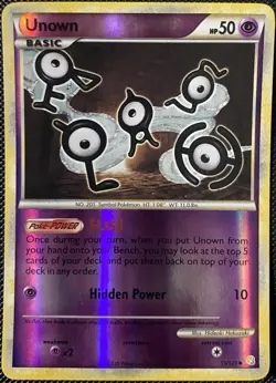 Unown 55/123 Heartgold & Soulsilver Reverse Holo - Pokemon Card - Image 1