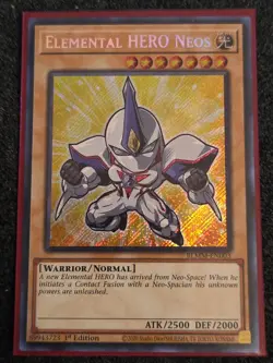 Elemental Hero Neos Secret Rare BLMM-EN003 Yugioh Chibi - Image 1