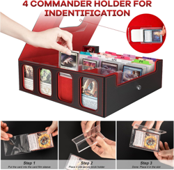 Card Storage Box 3200+ MTG Deck Box with 30 Colorful Divider, Commander Trading - Image 4