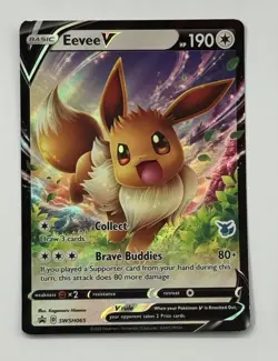 Pokemon TCG Eevee SWSH065 Ultra Rare Holo Rare LP Card SEE PICS - Image 1