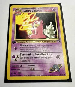 1st Edition Sabrina's Slowbro - Gym Heroes - #60/132 - Vintage Pokemon Card 2000 - Image 2