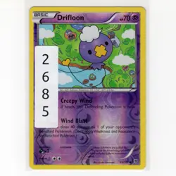 Pokemon TCG Drifloon 34/101 BW Plasma Blast Reverse Holo Common Card EN-LP 2013 - Image 3
