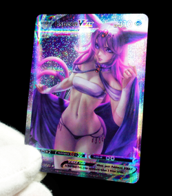 Pokemon Espeon VMAX Secret Rare Holo FX Alt Art Sexy Waifu Anime Custom Card - Image 3
