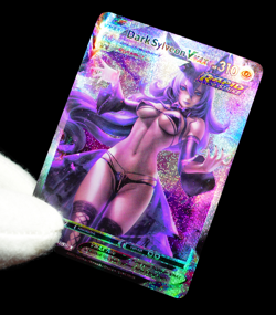 Pokemon Dark Sylveon VMAX Secret Rare Holo Alt Art Sexy Waifu Anime Custom Card - Image 5