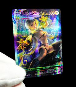 Pokemon Jolteon VMAX Secret Rare Holo FX Alt Art Sexy Waifu Anime Custom Card - Image 3