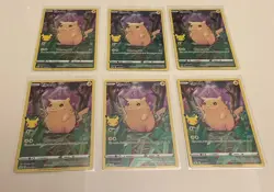 Pokemon Pikachu Celebrations 05/25 25th Anniversary Full Art Holo Card x6 - Image 1