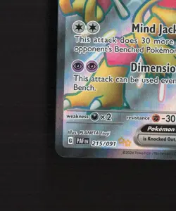 Alakazam ex 215/091 Paldean Fates Full Art Shiny Rare Holo Pokemon Card NM - Image 5