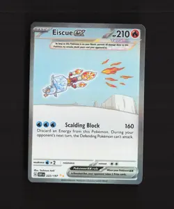 Eiscue ex 222/197 Obsidian Flames Full Art Ultra Rare Holo Pokemon Card LP+ - Image 1