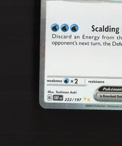 Eiscue ex 222/197 Obsidian Flames Full Art Ultra Rare Holo Pokemon Card LP+ - Image 5
