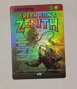 Green Sun's Zenith #127 Borderless FOIL Special Guest Showcase Mtg Eternities - Image 1