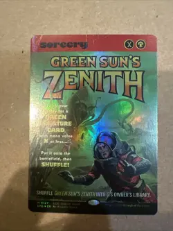 Green Sun's Zenith #127 Borderless FOIL Special Guest Showcase Mtg Eternities - Image 1