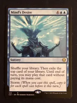 1x Mind's Desire (123) Commander 2021 LP MTG Magic the gathering x1 MKE - Image 1