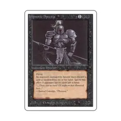 WOTC MtG Unlimited Hypnotic Specter (R) Fair+ - Image 1