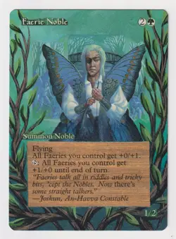 Altered Faerie Noble MP MTG Magic Hand Painted Unique Custom Art Reserved List! - Image 1