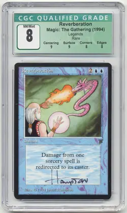 Graded Signed Reverberation CGC 8 Legends Art Justin Hampton MTG Reserved List! - Image 1