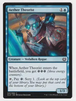 Crimped Aether Theorist HP Kaladesh 2016 WOTC MTG Magic Factory Error Misprint! - Image 1
