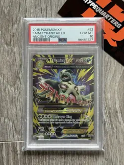 Mega Tyranitar EX XY /Bandit Ring & Ancient Origins Pokemon 2015 Set(4) PSA 10 - Image 2