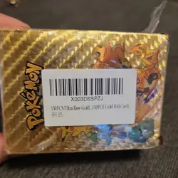 150 Pcs Sealed Pokemon Foil Gold Cards Pack Tcg GX Fan Art - Image 3