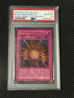 YUGIOH PSA 10 2003 Blast Held by a Tribute DCR-104 Ultra Rare 1st Edition *4561 - Image 1